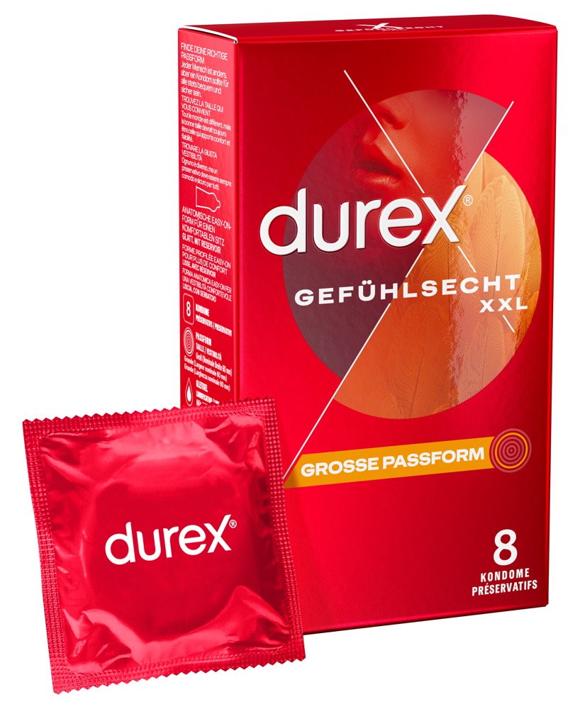 Durex Gefühlsecht XXL Kondome 8er