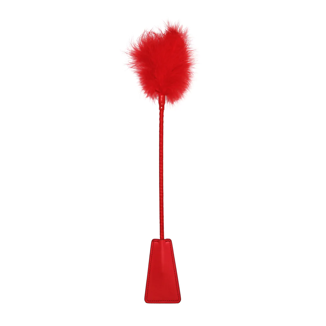 Paddel mit Federn rot