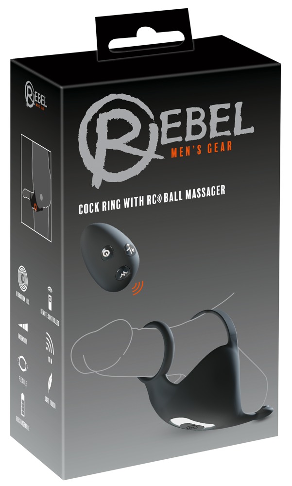 Cock ring with RC ball massager