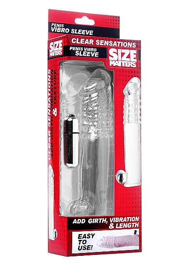 Clear Sensations Penis Extender Vibro Sleeve with Bullet