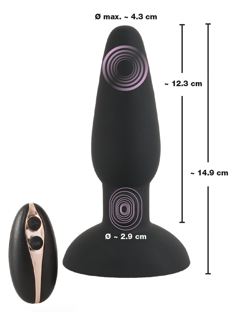 Black Velvets Thumping Rectum Butt Plug