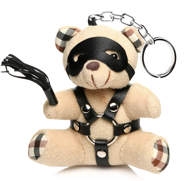 BDSM Teddy Bear Keychain - Tan