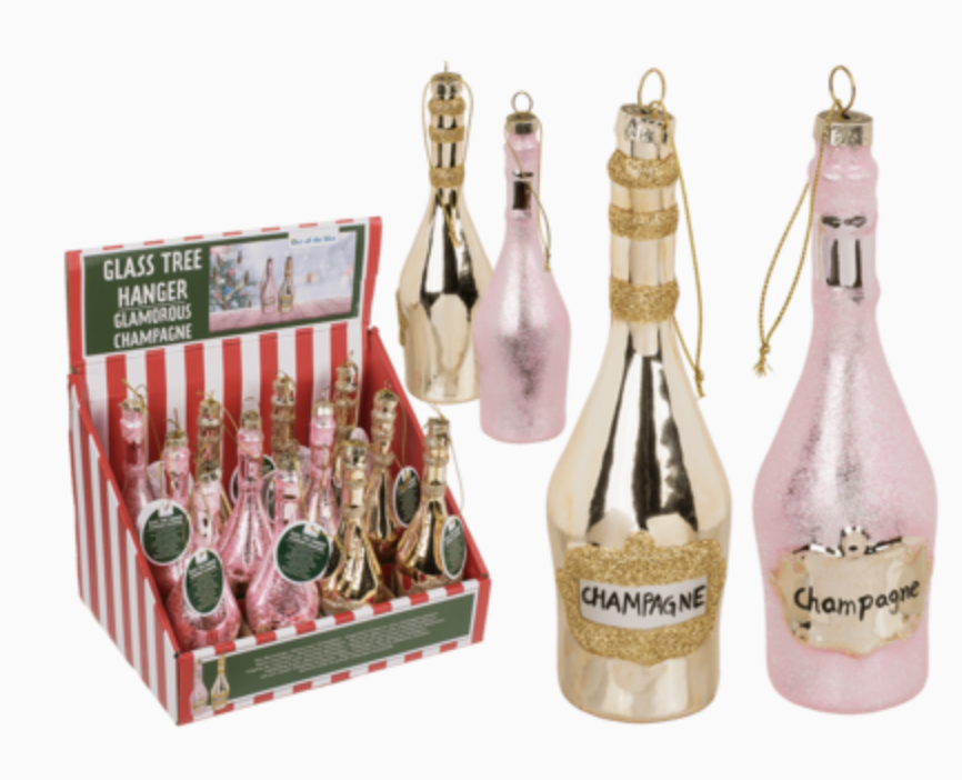 Glas-Baumhänger, Glamorous Champagne