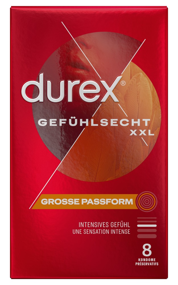 Durex Gefühlsecht XXL Kondome 8er