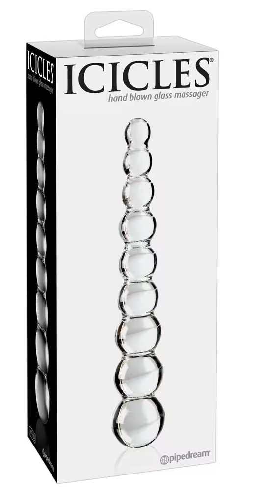 Hand blown glass dildo