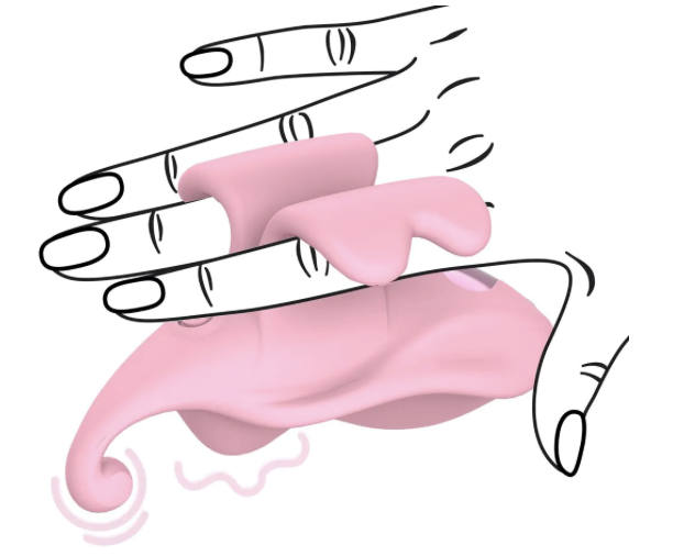 Finger Dual Vibrator - Pink