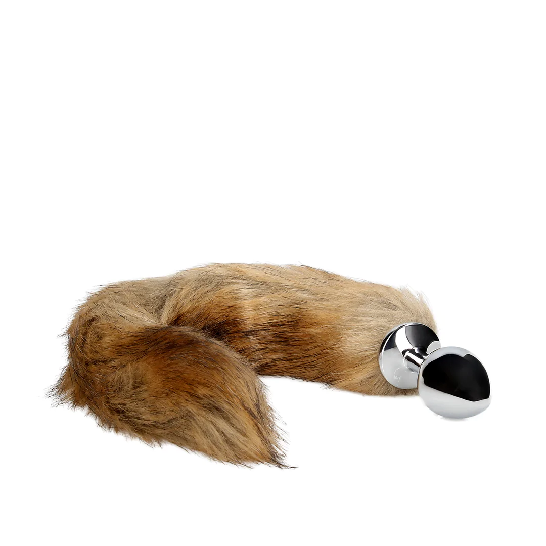 Fox Tail with Metal Butt Plug